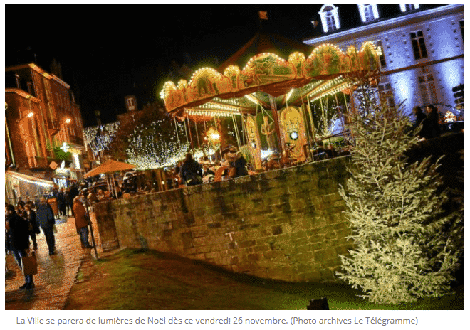 Illuminations, marchés de Noël et feu d’artifice pour les fêtes à Dinan